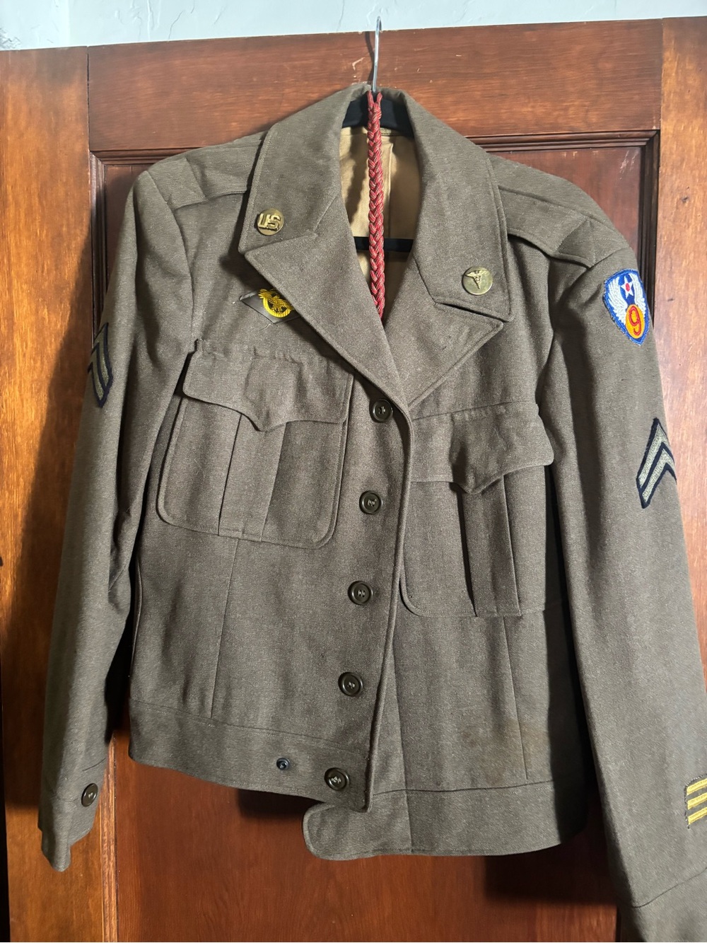 Vintage Military Field Jacket in Olive Green